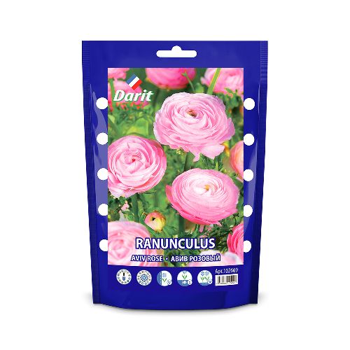 Ранункулюс Авив Розовый/ Ranunculus Aviv Rose 7/8, Darit 10 шт/уп