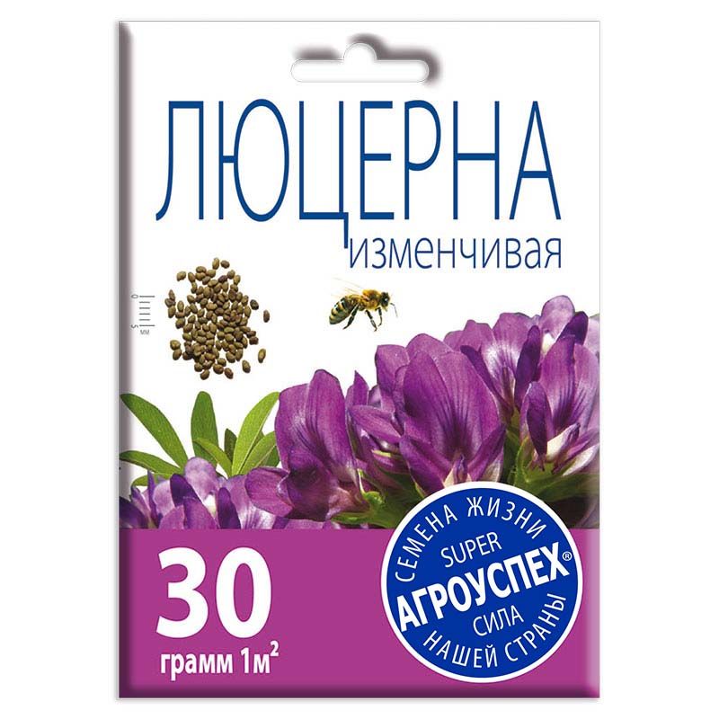 Люцерна Изменчивая семена газона, Агроуспех 30г (80)