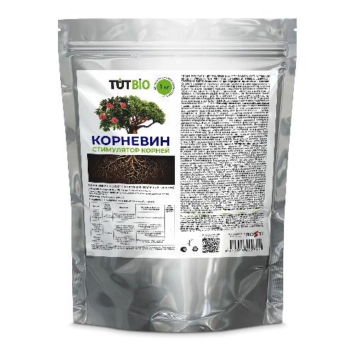 Стимулятор корнеобразования КОРНЕВИН 1кг пакет (12) ТУТ БИО