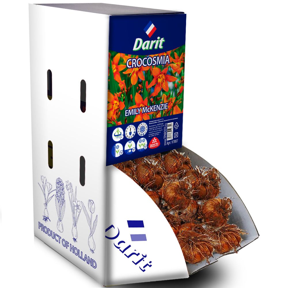 Крокосмия Эмили МакКензи Crocosmia Emily McKenzie 6/+, Darit Рекбокс 200шт