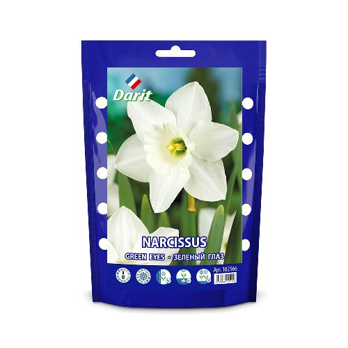 Нарцисс мелкокорончатый Зеленый глаз/ Narcissus Green Eyes 10/12, Darit 3 шт/уп