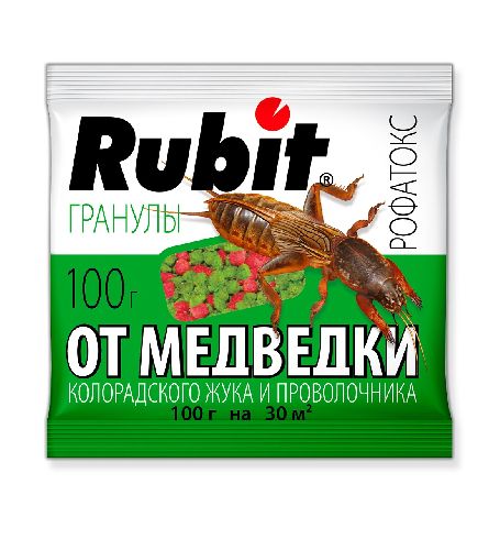 Средство от медведки и проволочника гранулы РОФАТОКС 100г (50) Рубит