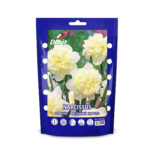 Нарцисс махровый Ледовый король/ Narcissus doudle Ice King 12-14, Darit 3 шт/уп