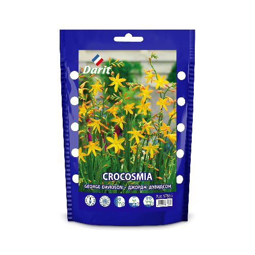 Крокосмия Джордж Дэвидсон Crocosmia George Davidson 8/+, Darit Дой-пак 10шт