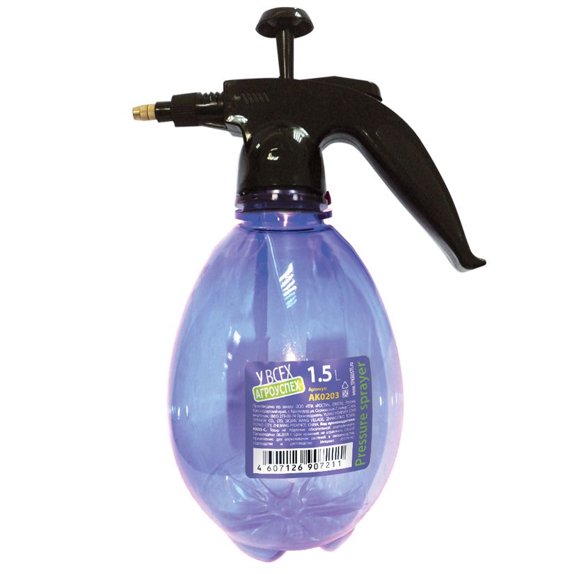 Флакон с распылителем помповый синий 1,5л HX 03-С (24) Агроуспех