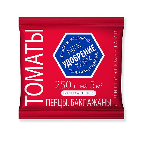 Удобрение для Томатов, Перцев, Баклажан с микроэлементами 0,25кг (30) минеральное Агроуспех 