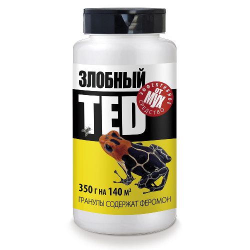 Средство от мух гранулы Злобный ТЭД 350г (12) БАНКА с крышкой сито
