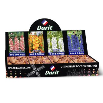 Шоубокс 247 ГЛАДИОЛУСЫ Darit, 4 вида по 35 шт