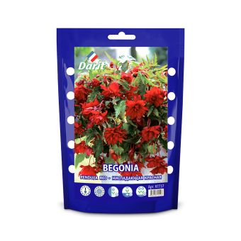 Бегония Ниспадающая красная Pendula Red 6/+, Darit Дой-пак 2шт