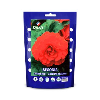 Бегония Махровая красная Begonia Double Red 6/+, Darit Дой-пак 2шт